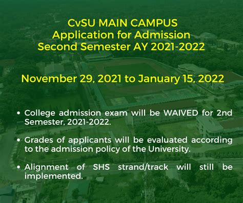 APPLICATION FOR ADMISSION (Main Campus) Second .